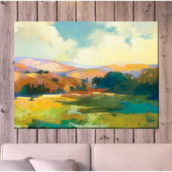 Red Barrel Studio® Exavion Valley Of Light Outdoor Canvas Art Wayfair